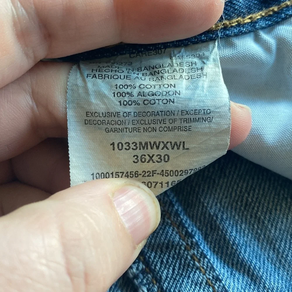 Wrangler 20X Style 33 Extra Relaxed Blue 100% Cotton Denim Jeans, Men’s 36x30